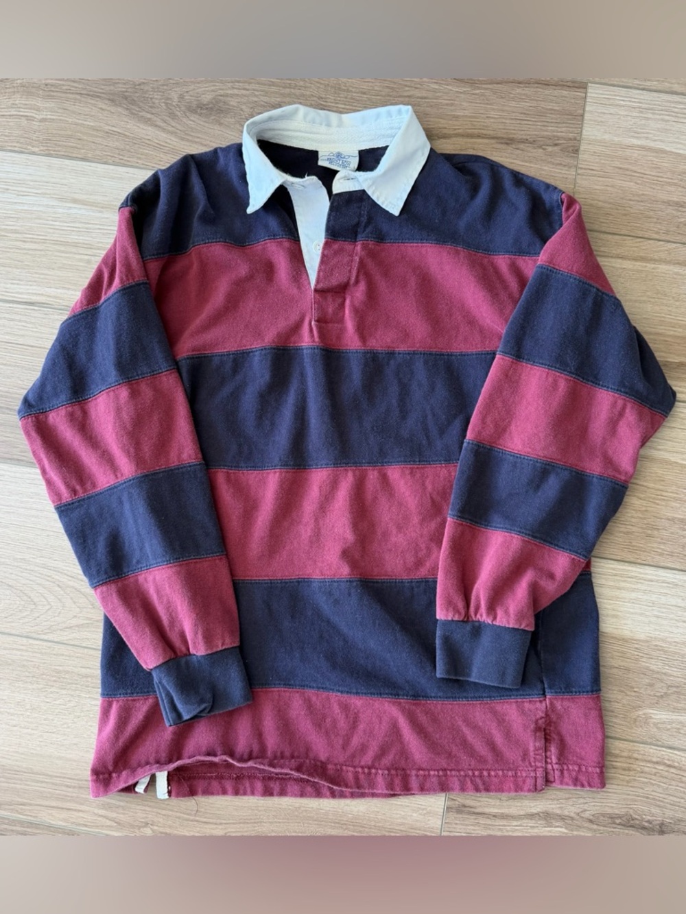 Navy Red Striped Rugby Shirt